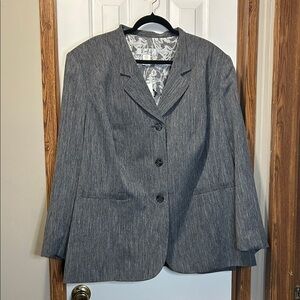 Emily Designs Gray Blazer Classic Suit Jacket 30W NWT